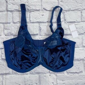 Elomi Cate Side Support Underwire Bra. 40H. Poseidon